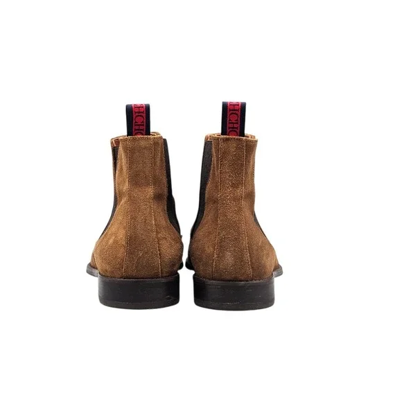 Carolina Herrera Men's Size 7 US VGC Brown Suede Handmade In Spain Chelsea Boots